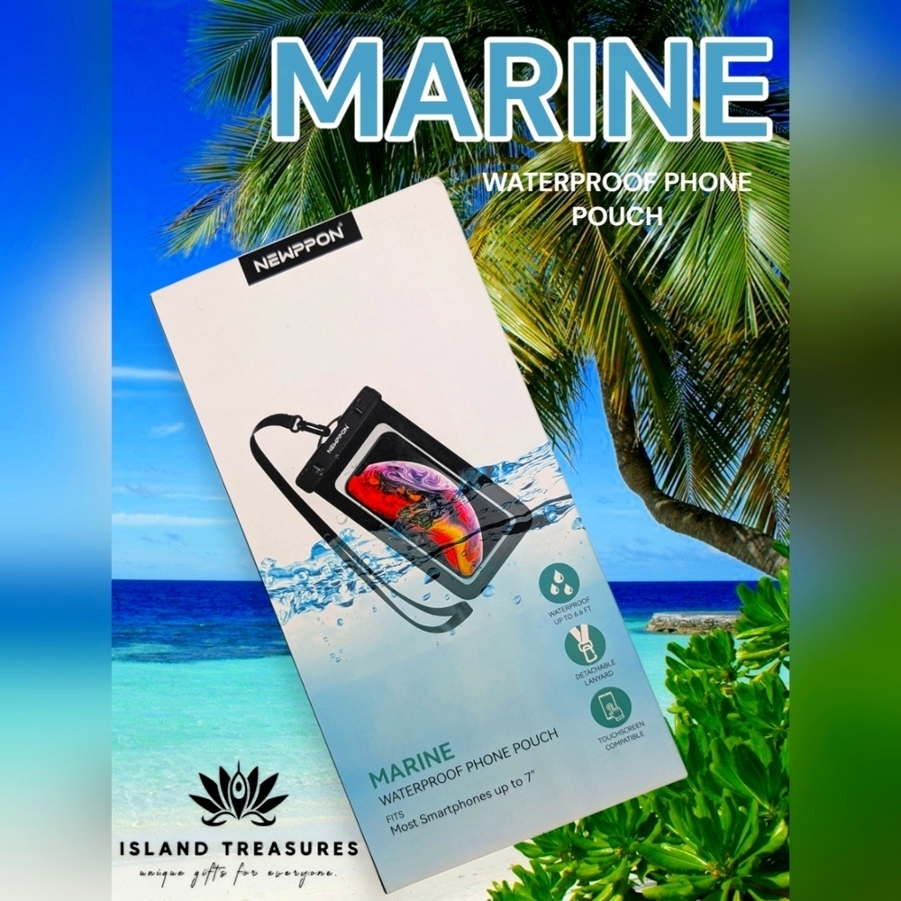 NEWPPON MARINE Touchscreen Compatible Waterproof 6.6" With Lanyard Phone Pouch